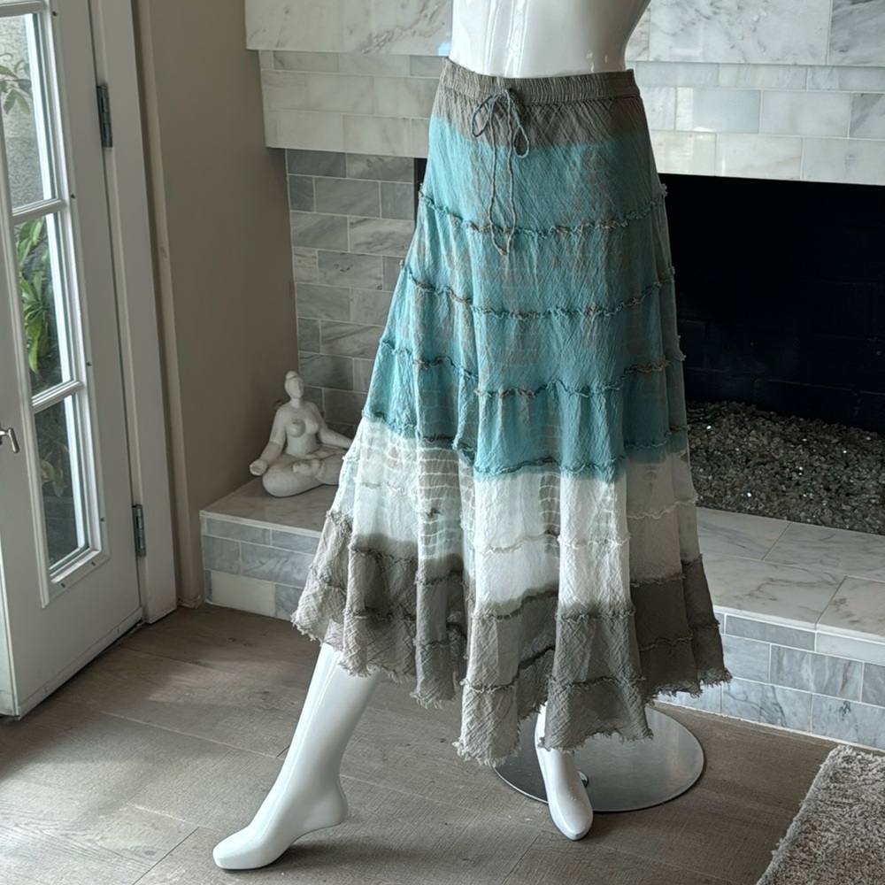Multicolor Tiered Skirt